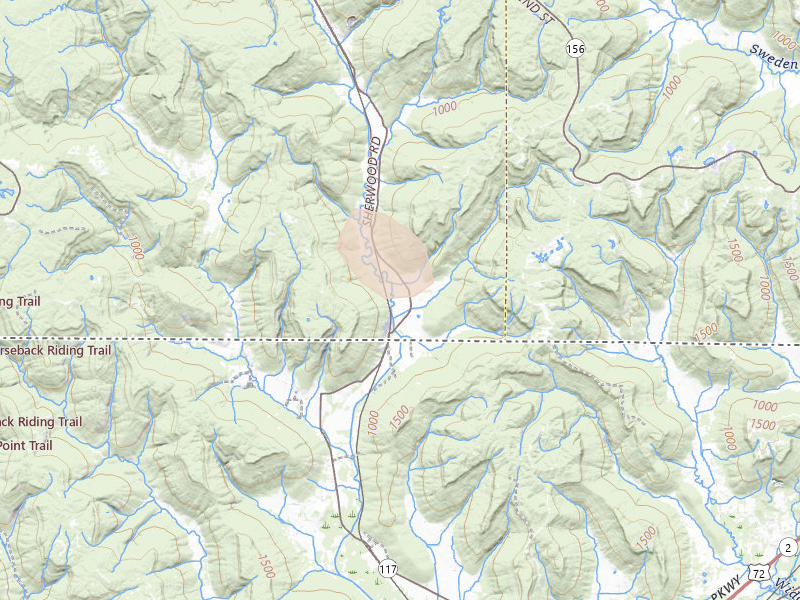 Radar-estimated hail-size map of the storm over Sherwood, TN on Aug 17, 2026