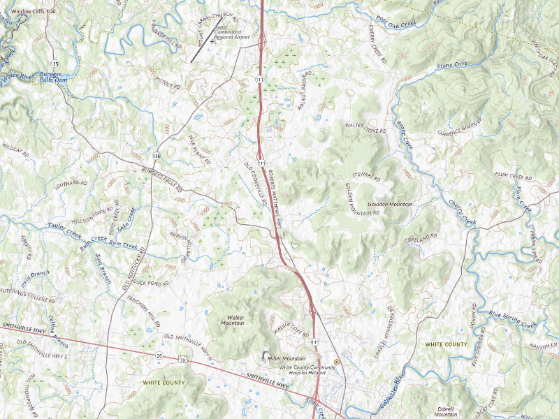 NEXRAD radar-signature map of the hail storm over Sparta, TN on Aug 22, 2026