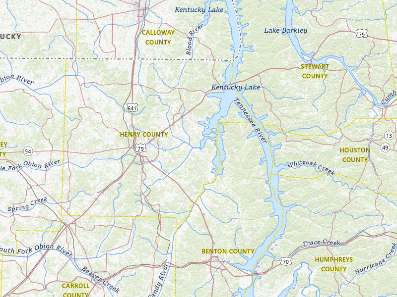 NEXRAD radar-signature map of the hail storm over Springville, TN on Jun 8, 2026