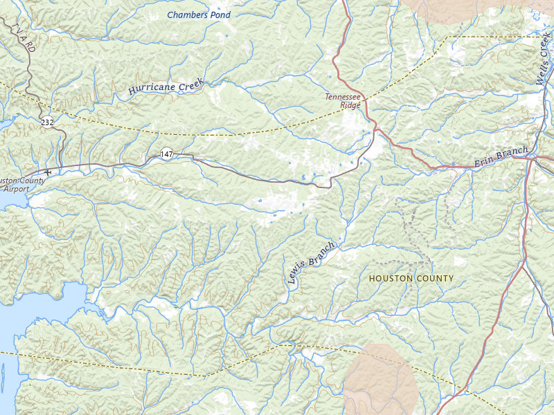 Radar-estimated hail-size map of the storm over Tennessee Ridge, TN on Apr 27, 2026