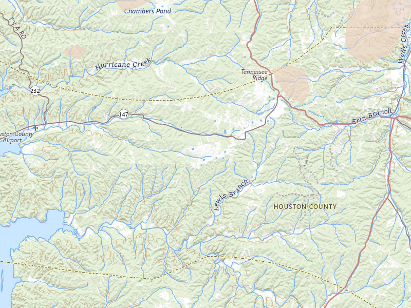 Radar-estimated hail-size map of the storm over Tennessee Ridge, TN on Jul 5, 2026