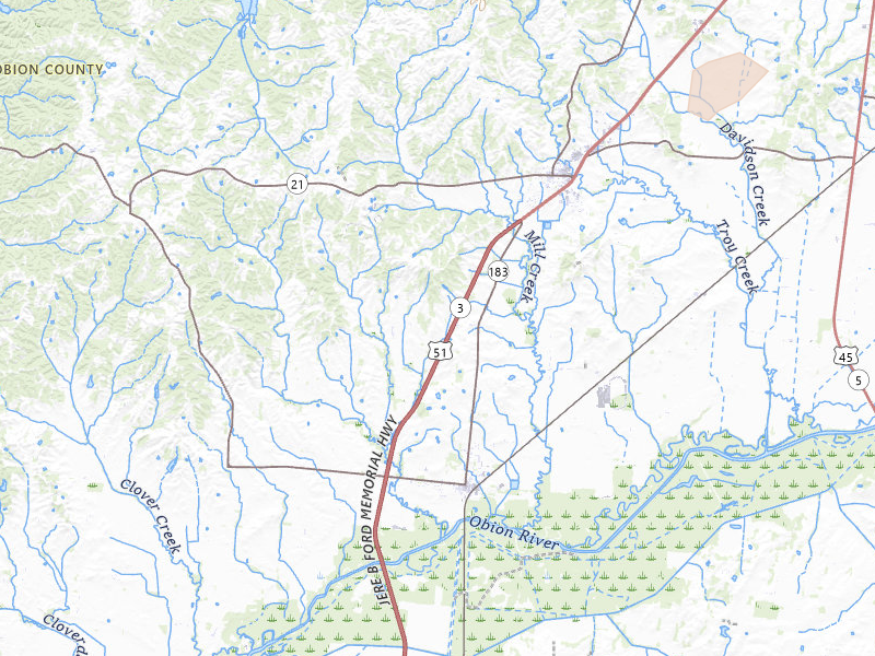 Radar-estimated hail-size map of the storm over Troy, TN on Jun 9, 2026