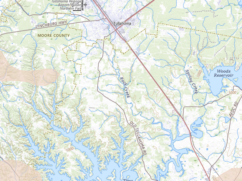 Radar-estimated hail-size map of the storm over Tullahoma, TN on Jul 3, 2026