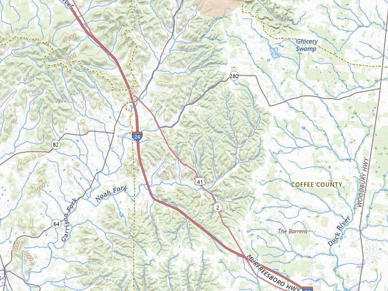 Radar-estimated hail-size map of the storm over Wartrace, TN on Jul 11, 2026
