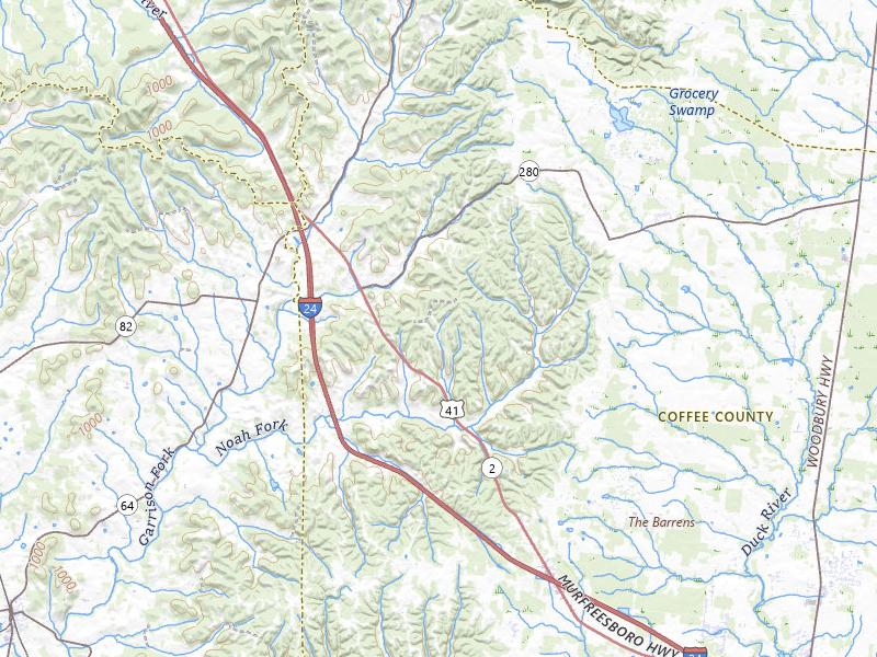 Radar-estimated hail-size map of the storm over Wartrace, TN on Jul 17, 2026