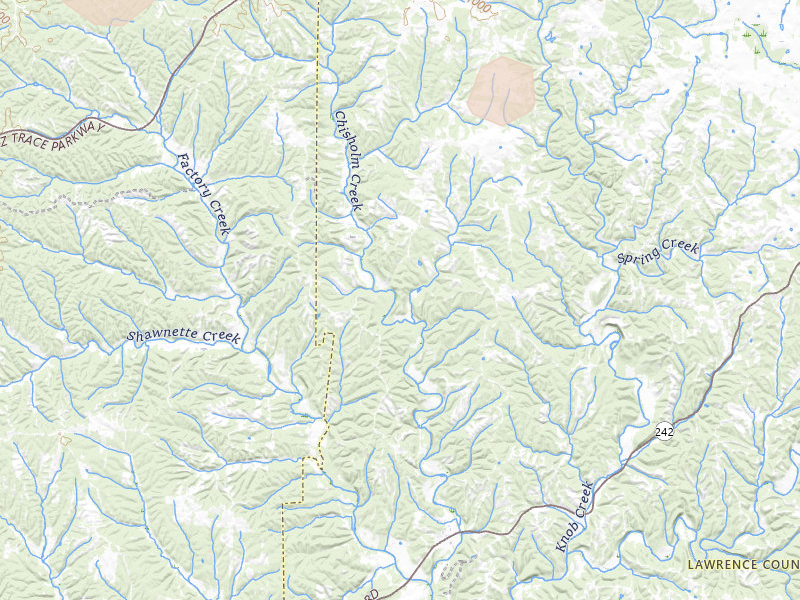 Radar-estimated hail-size map of the storm over Westpoint, TN on Jul 1, 2026