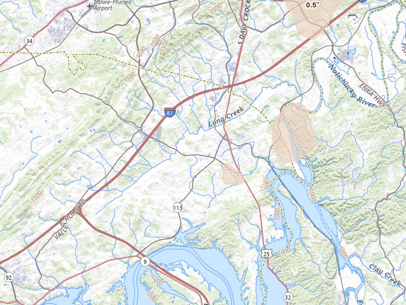 Radar-estimated hail-size map of the storm over White Pine, TN on Sep 5, 2026