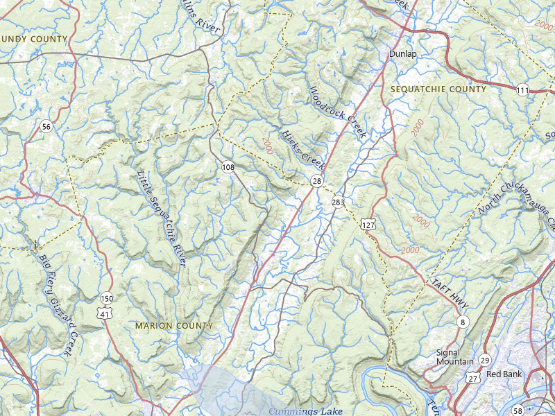 NEXRAD radar-signature map of the hail storm over Whitwell, TN on Jul 10, 2026