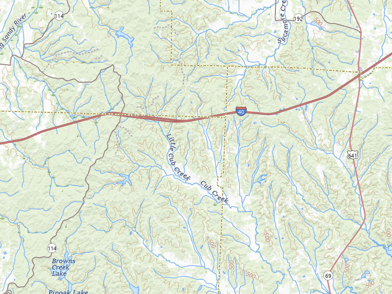 Radar-estimated hail-size map of the storm over Wildersville, TN on Jul 2, 2026