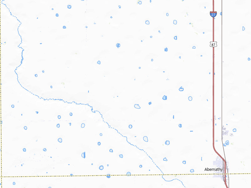 NEXRAD radar-signature map of the hail storm over Abernathy, TX on Apr 12, 2026