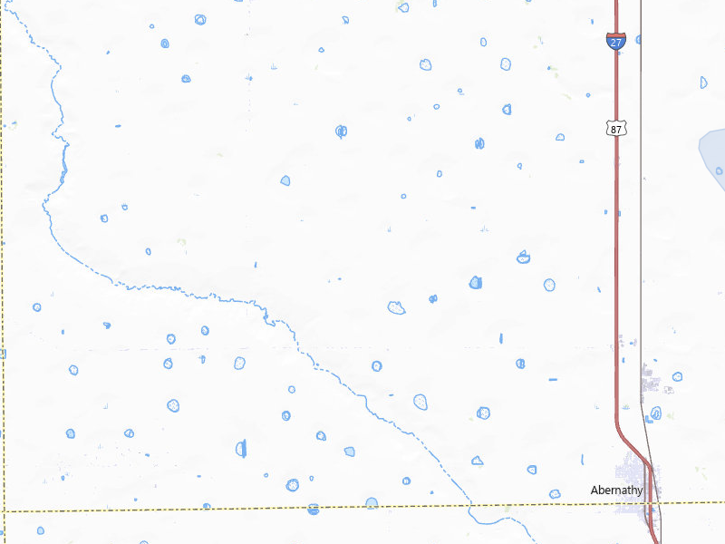 NEXRAD radar-signature map of the hail storm over Abernathy, TX on May 10, 2026