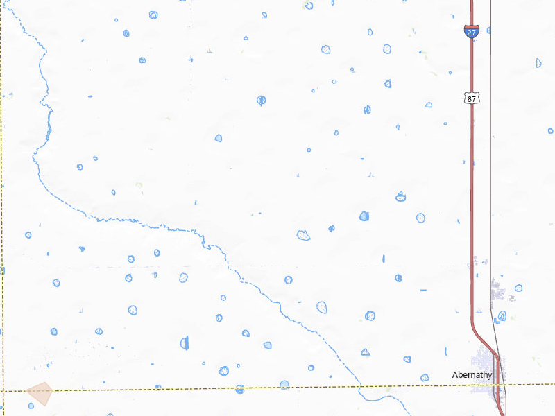 Radar-estimated hail-size map of the storm over Abernathy, TX on May 23, 2026