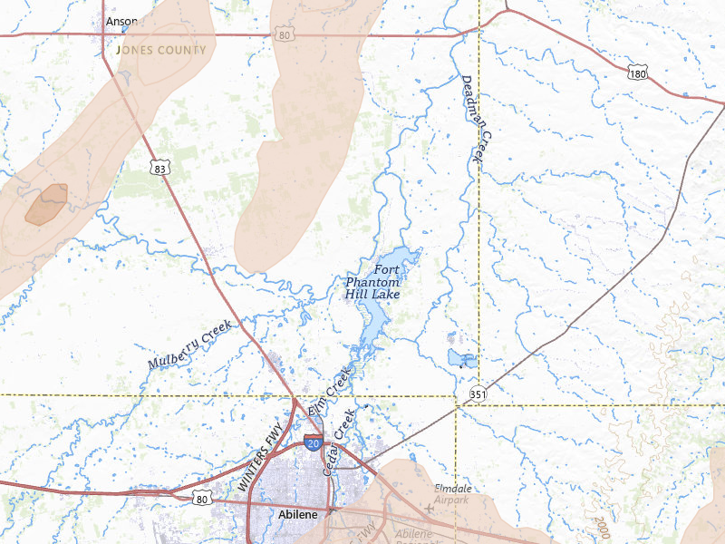 Radar-estimated hail-size map of the storm over Abilene, TX on Mar 10, 2026