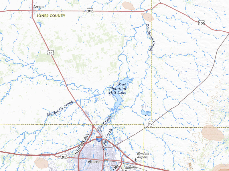 Radar-estimated hail-size map of the storm over Abilene, TX on May 28, 2026