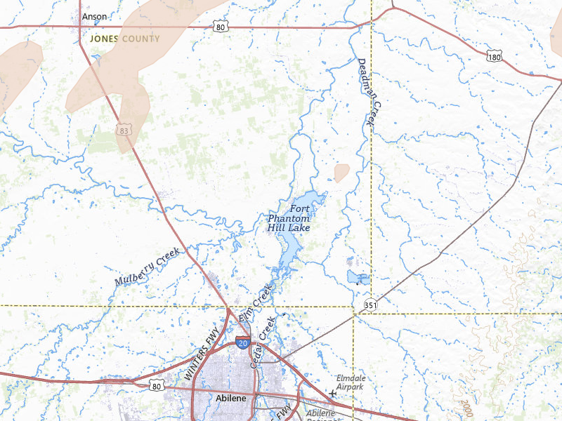 Radar-estimated hail-size map of the storm over Abilene, TX on Jun 6, 2026