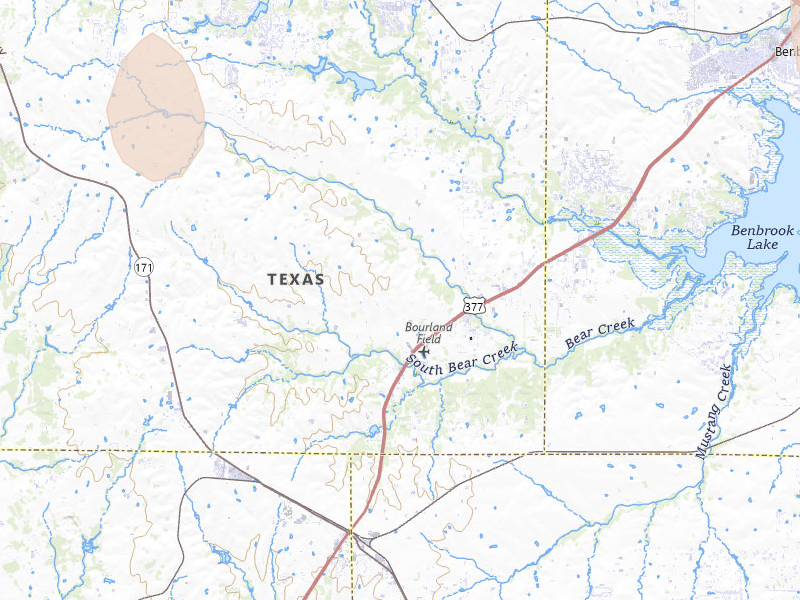 Radar-estimated hail-size map of the storm over Aledo, TX on May 19, 2026