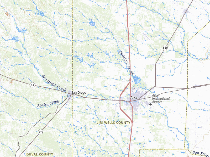 Radar-estimated hail-size map of the storm over Alice, TX on May 20, 2026