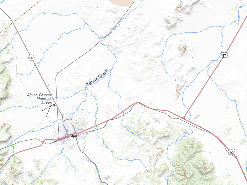Radar-estimated hail-size map of the storm over Alpine, TX on Jun 11, 2026