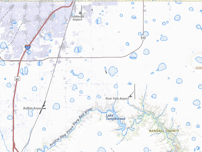 NEXRAD radar-signature map of the hail storm over Amarillo, TX on Jul 5, 2026