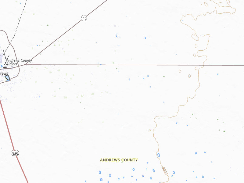 Radar-estimated hail-size map of the storm over Andrews, TX