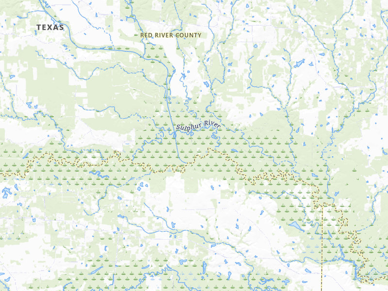 Radar-estimated hail-size map of the storm over Annona, TX on Apr 24, 2026