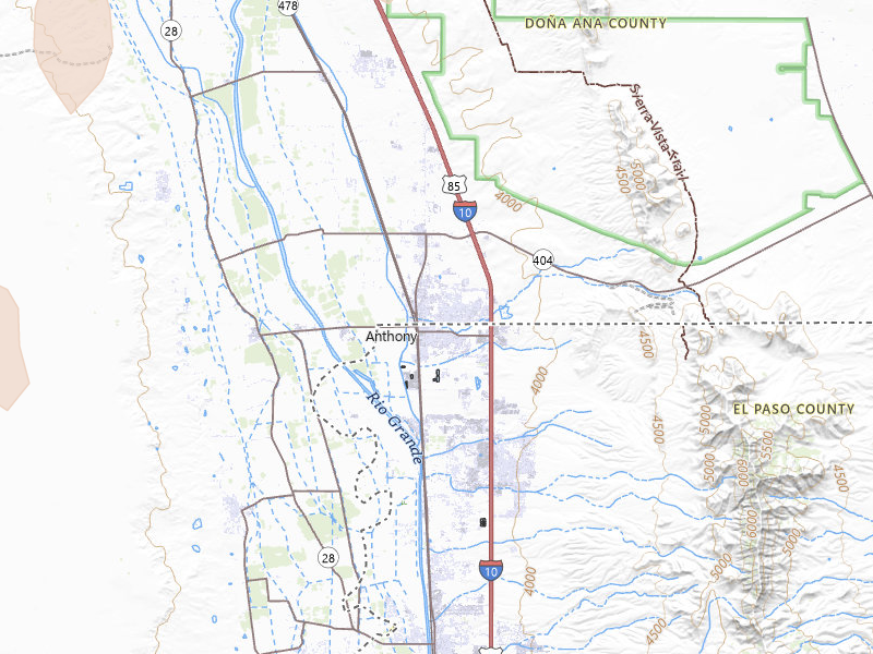 Radar-estimated hail-size map of the storm over Anthony, TX on Jun 3, 2026