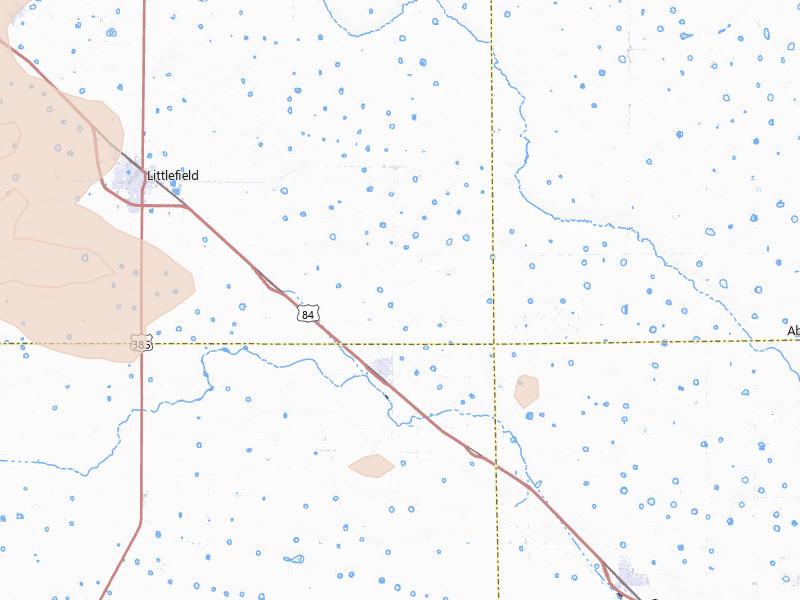 Radar-estimated hail-size map of the storm over Anton, TX on Apr 3, 2026