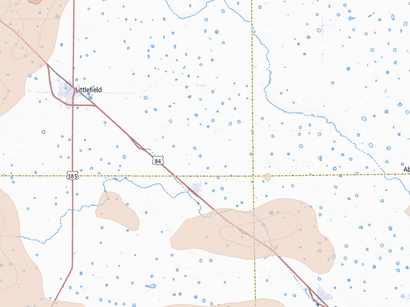 Radar-estimated hail-size map of the storm over Anton, TX on May 23, 2026