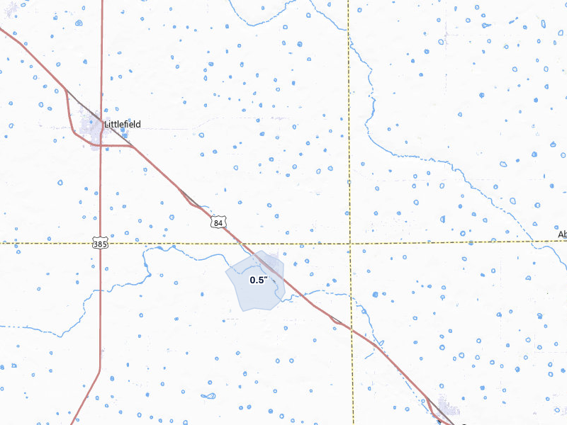 NEXRAD radar-signature map of the hail storm over Anton, TX on Jun 26, 2026