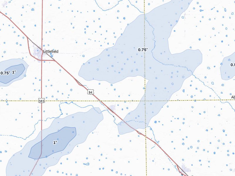 NEXRAD radar-signature map of the hail storm over Anton, TX on Jun 29, 2026