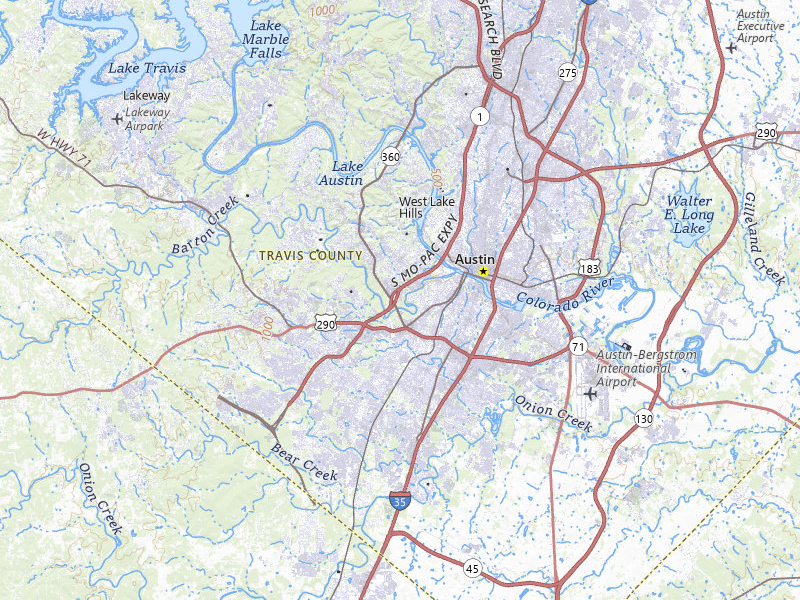 Radar-estimated hail-size map of the storm over Austin, TX on Apr 18, 2026