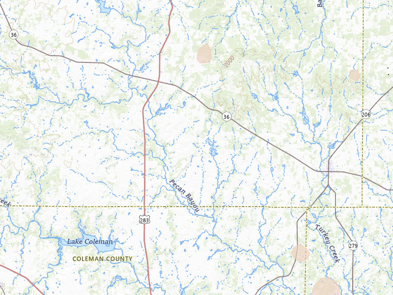 Radar-estimated hail-size map of the storm over Baird, TX on May 24, 2026