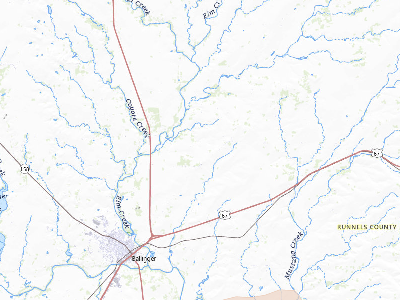 Radar-estimated hail-size map of the storm over Ballinger, TX on May 19, 2026