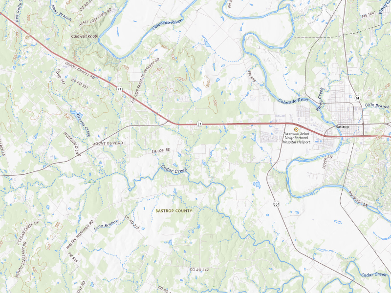 NEXRAD radar-signature map of the hail storm over Bastrop, TX on Aug 28, 2026