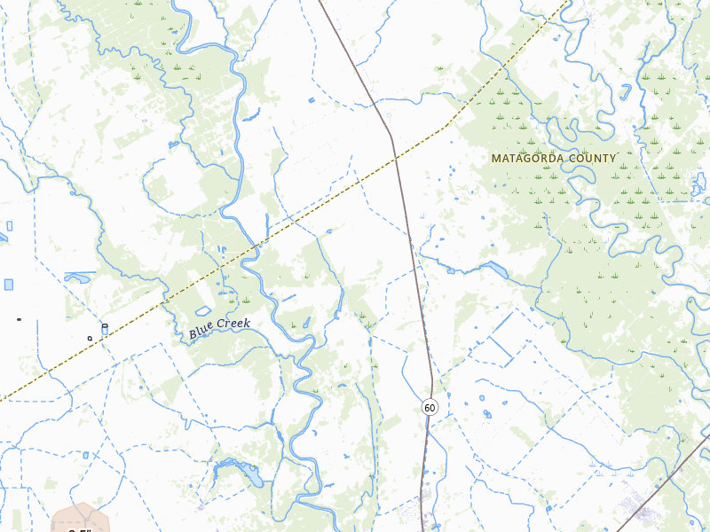 Radar-estimated hail-size map of the storm over Bay City, TX on Jul 7, 2026