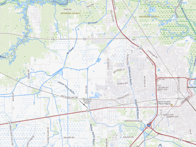 NEXRAD radar-signature map of the hail storm over Beaumont, TX on Aug 8, 2026
