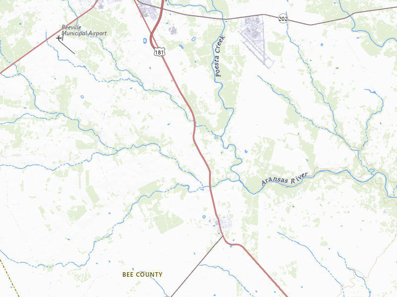 Radar-estimated hail-size map of the storm over Beeville, TX on May 26, 2026