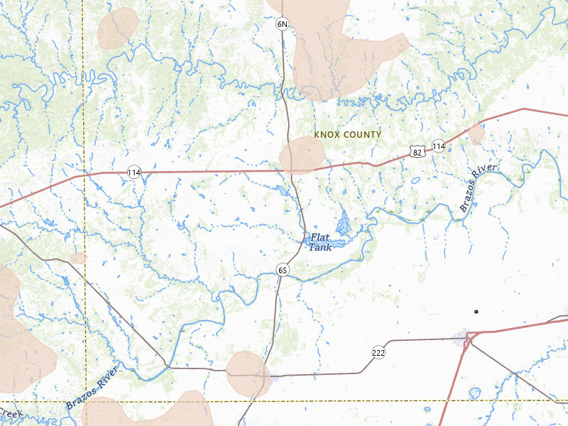 Radar-estimated hail-size map of the storm over Benjamin, TX on May 22, 2026