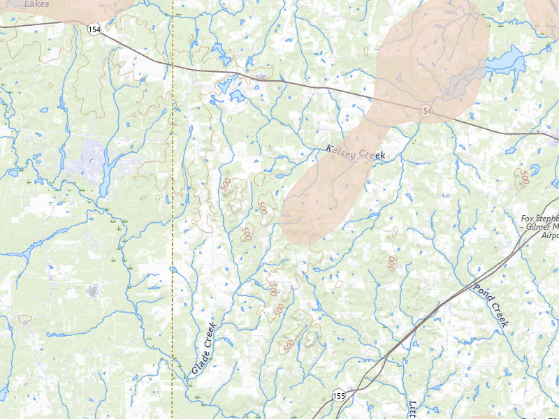 Radar-estimated hail-size map of the storm over Big Sandy, TX on Jun 2, 2026