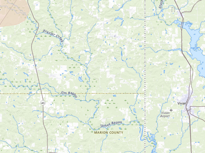 Radar-estimated hail-size map of the storm over Bivins, TX on Jul 4, 2026