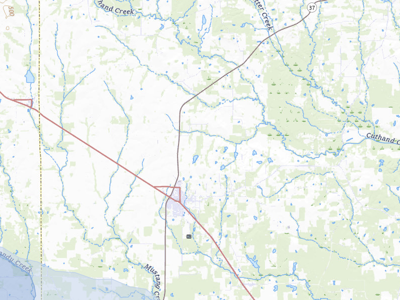 NEXRAD radar-signature map of the hail storm over Bogata, TX on May 8, 2026