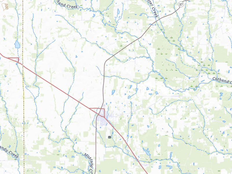 NEXRAD radar-signature map of the hail storm over Bogata, TX on Jul 8, 2026