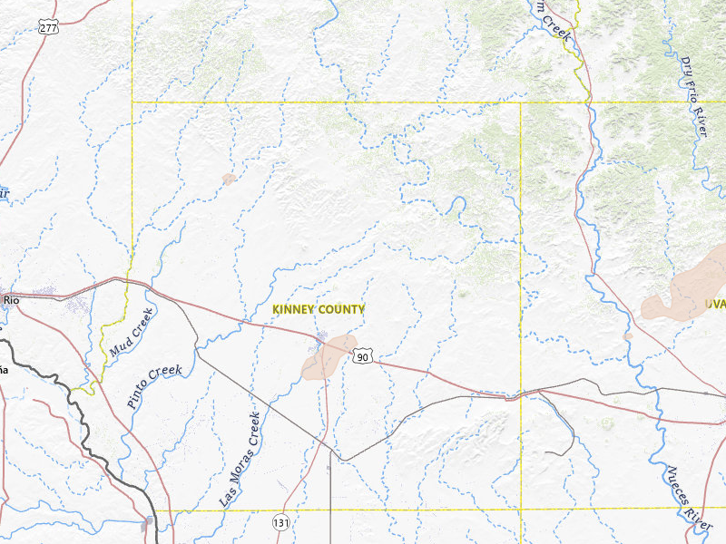 Radar-estimated hail-size map of the storm over Brackettville, TX on Mar 7, 2026