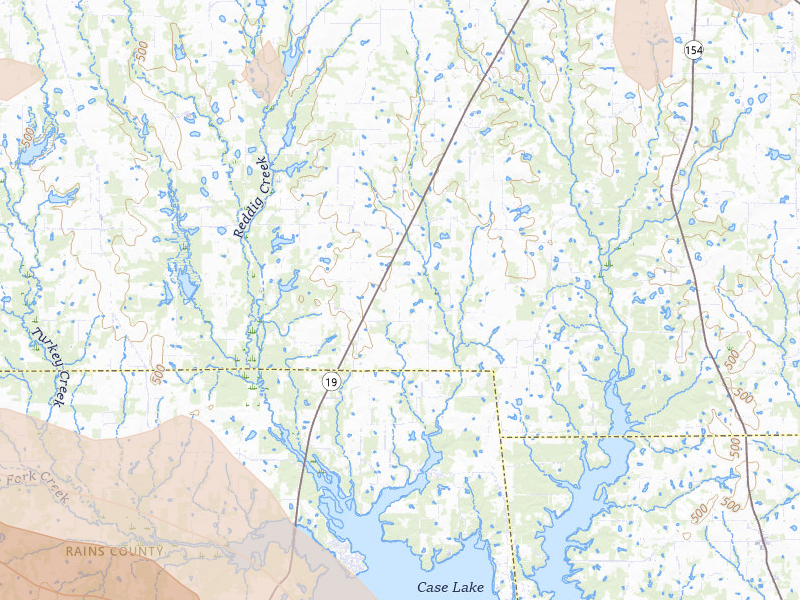 Radar-estimated hail-size map of the storm over Brashear, TX on Apr 24, 2026