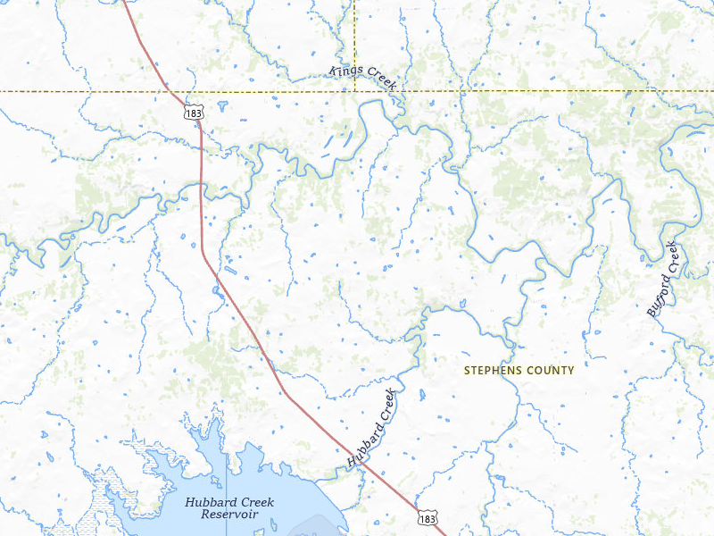 NEXRAD radar-signature map of the hail over Breckenridge, TX