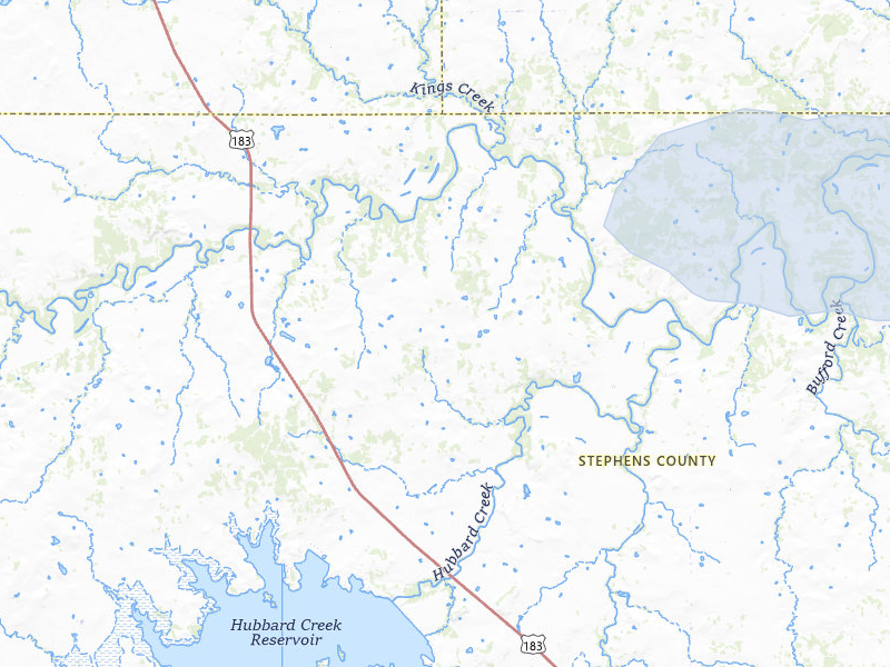 NEXRAD radar-signature map of the hail storm over Breckenridge, TX on May 10, 2026