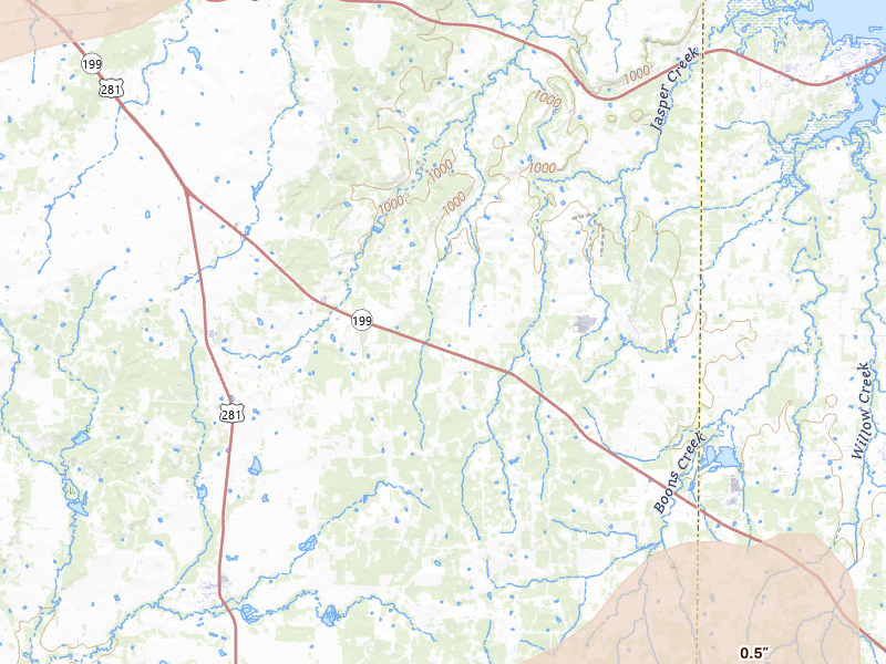 Radar-estimated hail-size map of the storm over Bridgeport, TX on Mar 4, 2026
