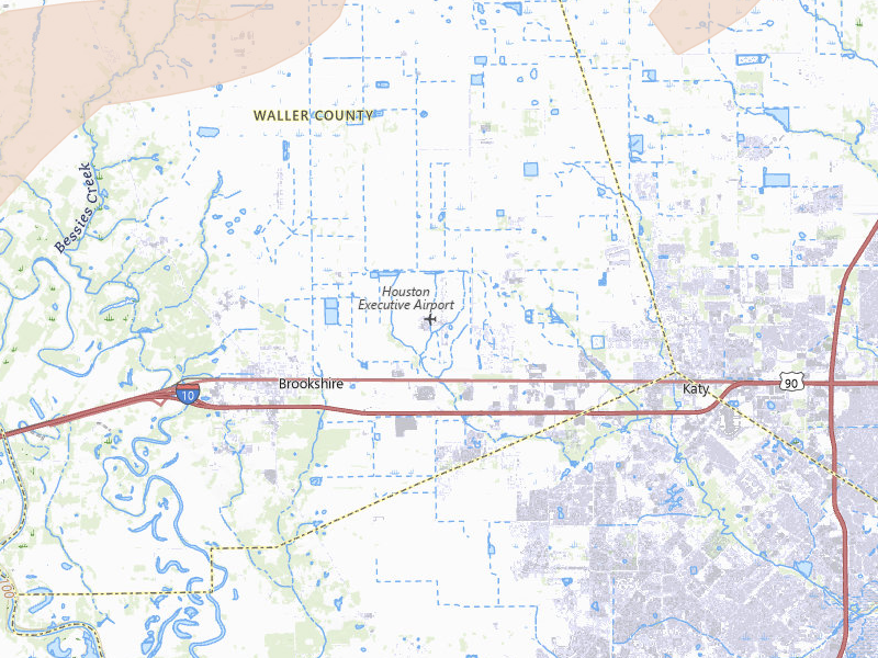Radar-estimated hail-size map of the storm over Brookshire, TX on Apr 12, 2026