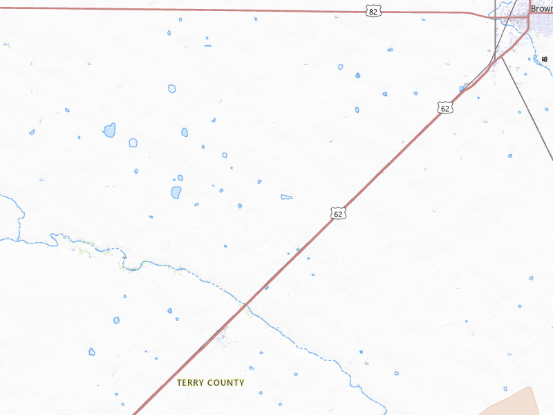 Radar-estimated hail-size map of the storm over Brownfield, TX on May 20, 2026