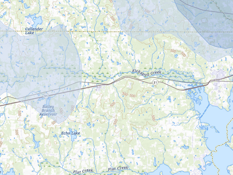 NEXRAD radar-signature map of the hail storm over Brownsboro, TX on Jul 7, 2026